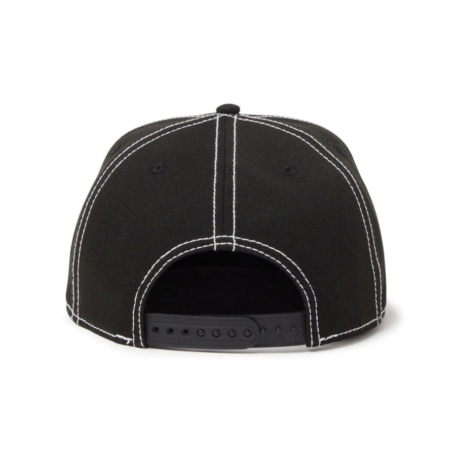 This is a New Era Archive Mix Logo Black 9FIFTY Snapback Adjustable Cap 3