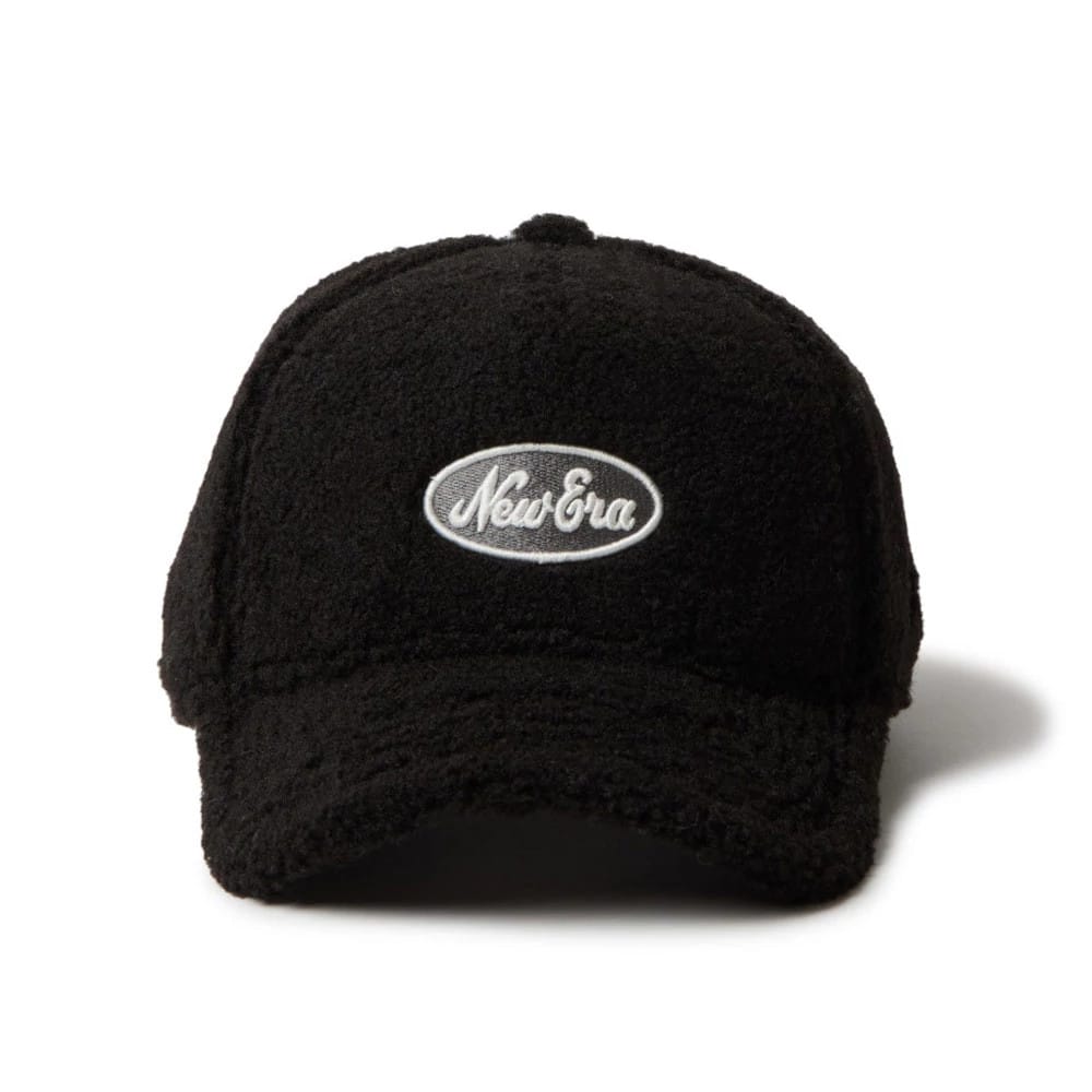 This is a  Womens New Era Oval Logo Boa Black 9FORTY A-Frame Adjustable Cap 2
