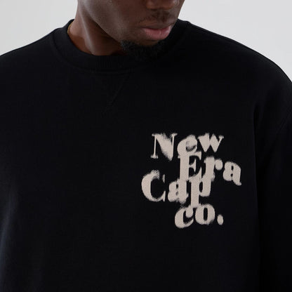 The Male model is wearing New Era Cap Company Black Crew Neck Sweater 3