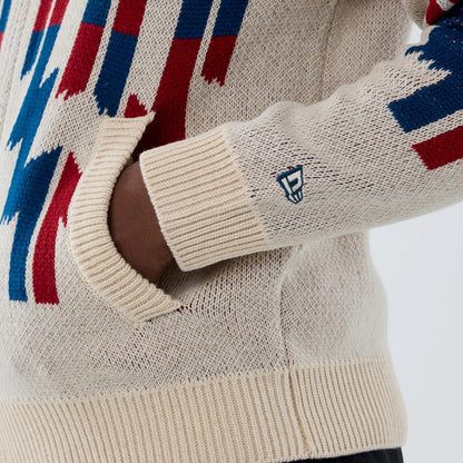 The Male model is wearing  New Era Organic Cowichan Natural Cardigan 4