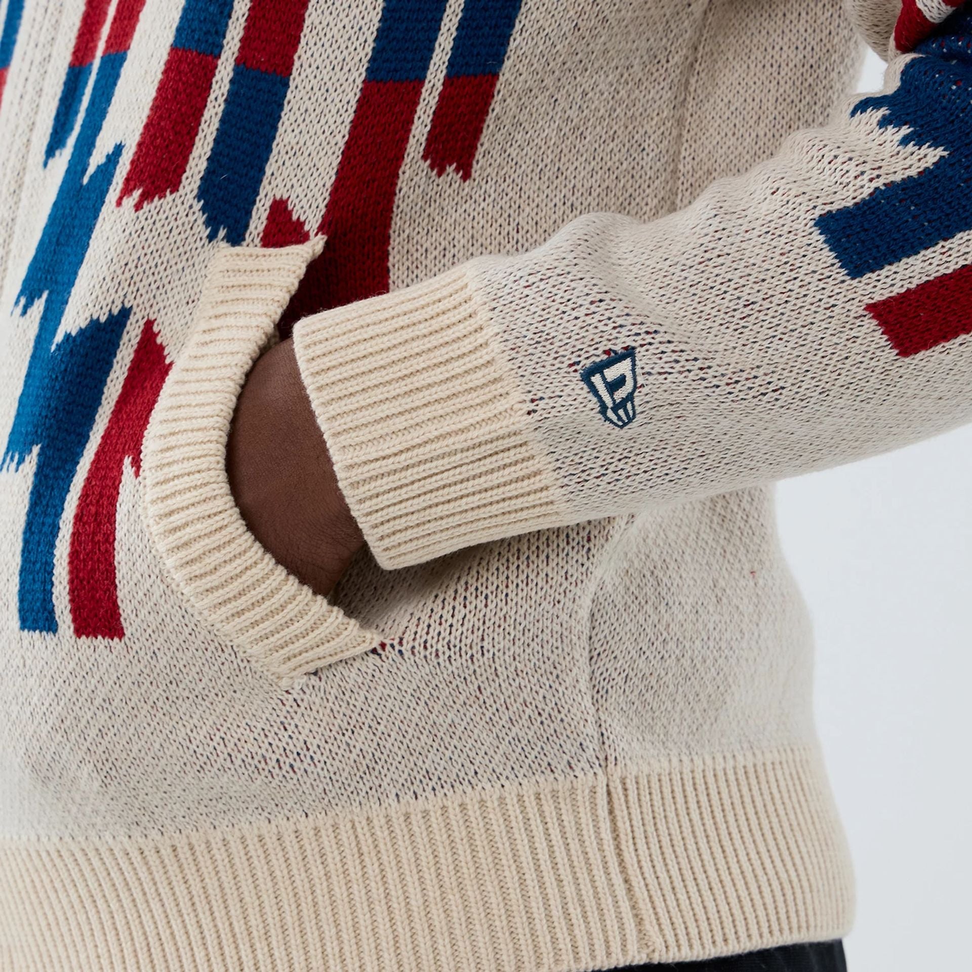 The Male model is wearing  New Era Organic Cowichan Natural Cardigan  4