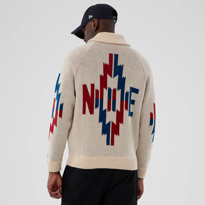 The Male model is wearing  New Era Organic Cowichan Natural Cardigan  2