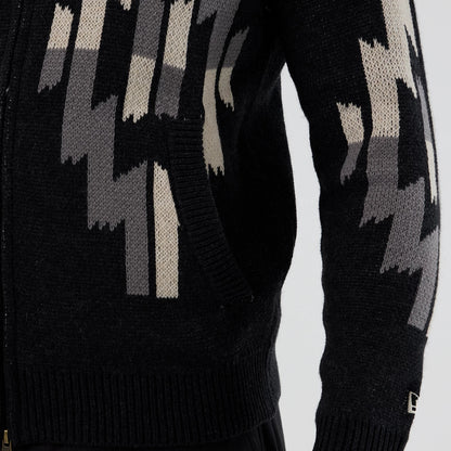 The Male model is wearing  New Era Organic Cowichan Black Cardigan 5