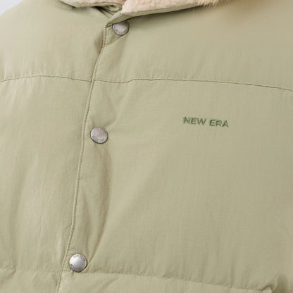 The Male model is wearing  New Era Organic Boa Neck Khaki Gilet  5