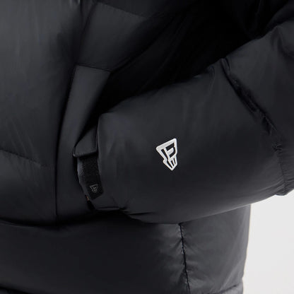 The Male model is wearing New York Yankees MLB Black Puffer Down Jacket  7