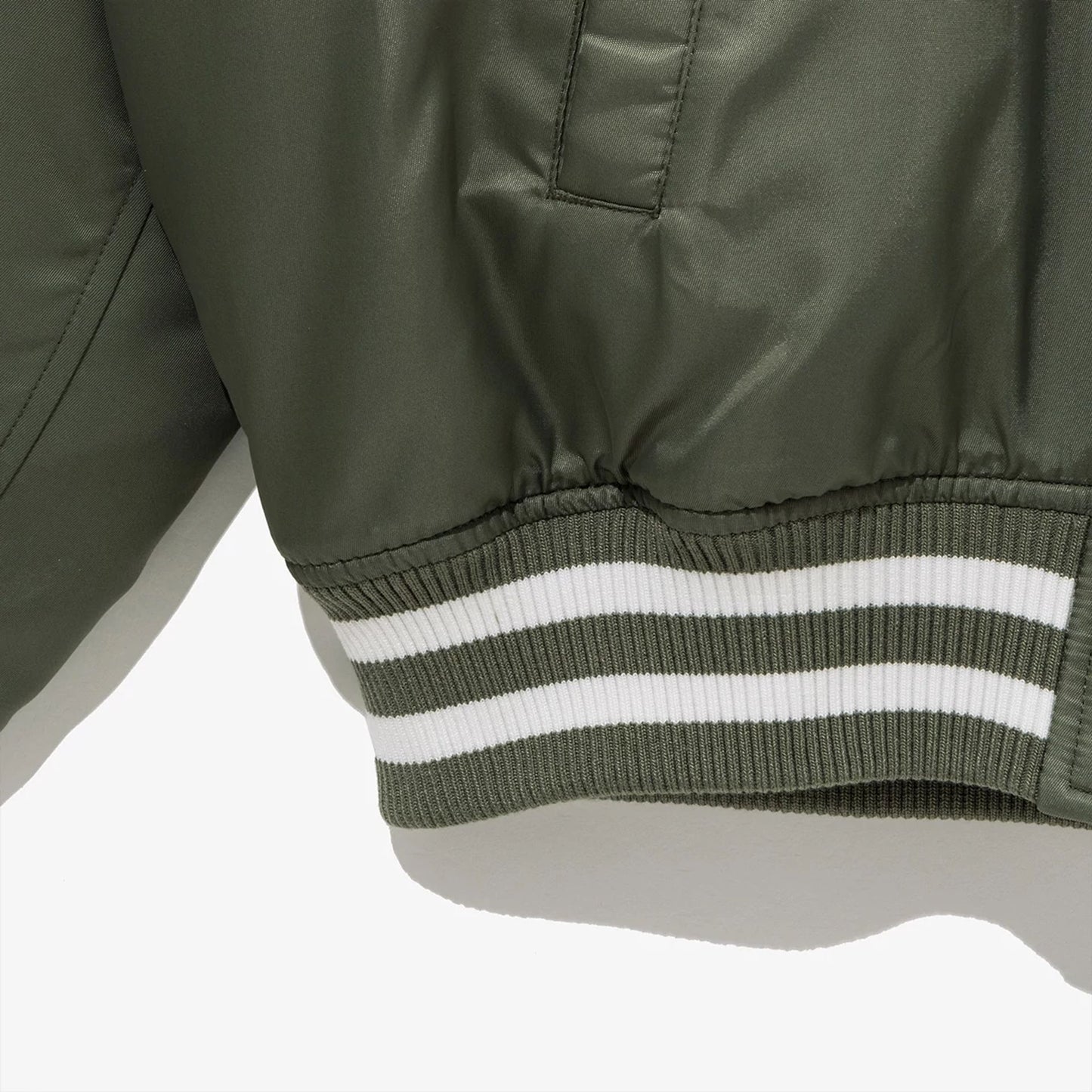 The Male model is wearing New York Yankees MLB Green Stadium Jacket  7