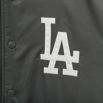 The Male model is wearing LA Dodgers MLB Grey Stadium Jacket  11