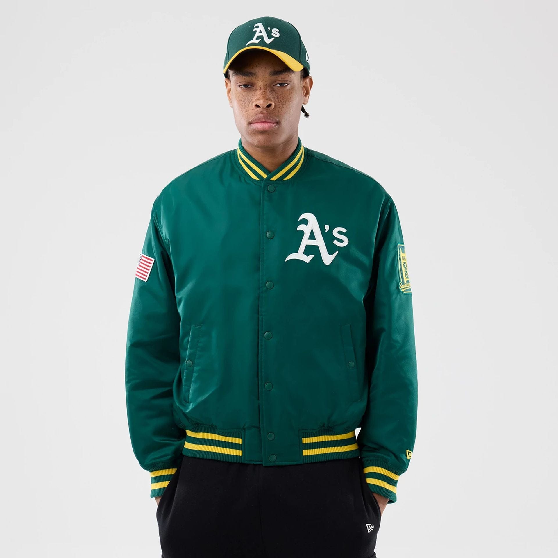 MLB Authentic Oakland Athletics Green Stadium Jacket | NEC UK