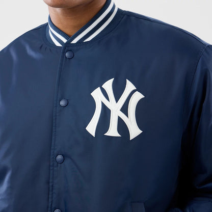 The Male model is wearing New York Yankees MLB Authentic Navy Stadium Jacket  6