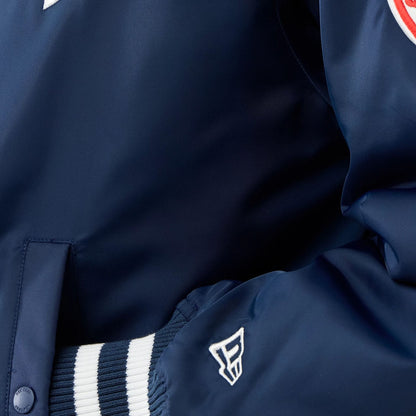 The Male model is wearing New York Yankees MLB Authentic Navy Stadium Jacket  7