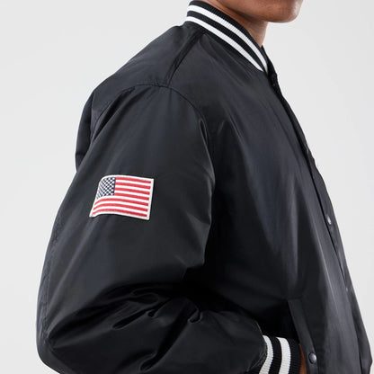 The Male model is wearing Chicago White Sox MLB Authentic Black Stadium Jacket  5