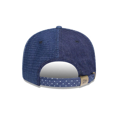 Pictured is this MLB Multi Panel Denim New York Yankees Retro Crown 9FIFTY cap in dark blue. 4