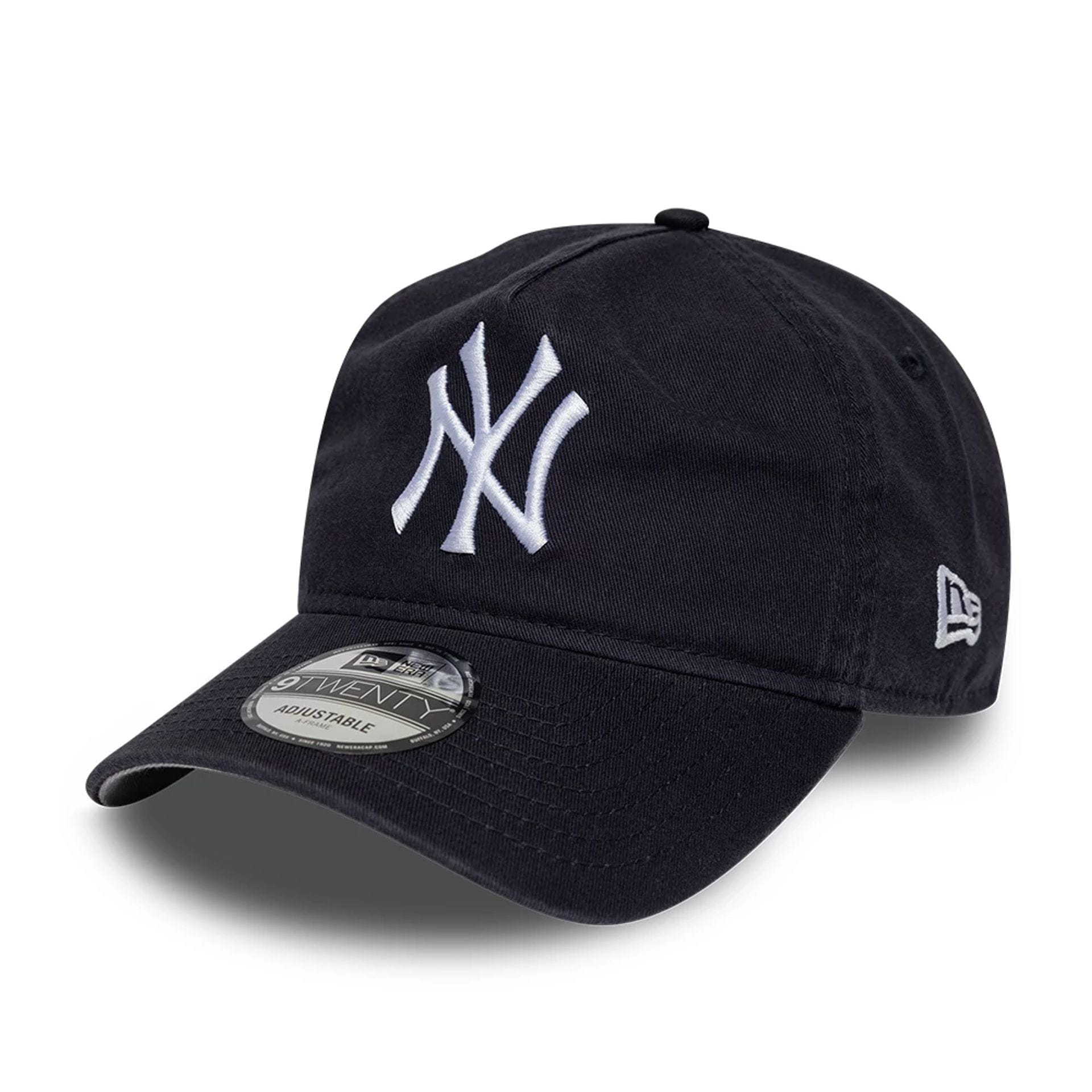 Pictured is this MLB New York Yankees 9TWENTY A-Frame Adjustable cap in navy. 1