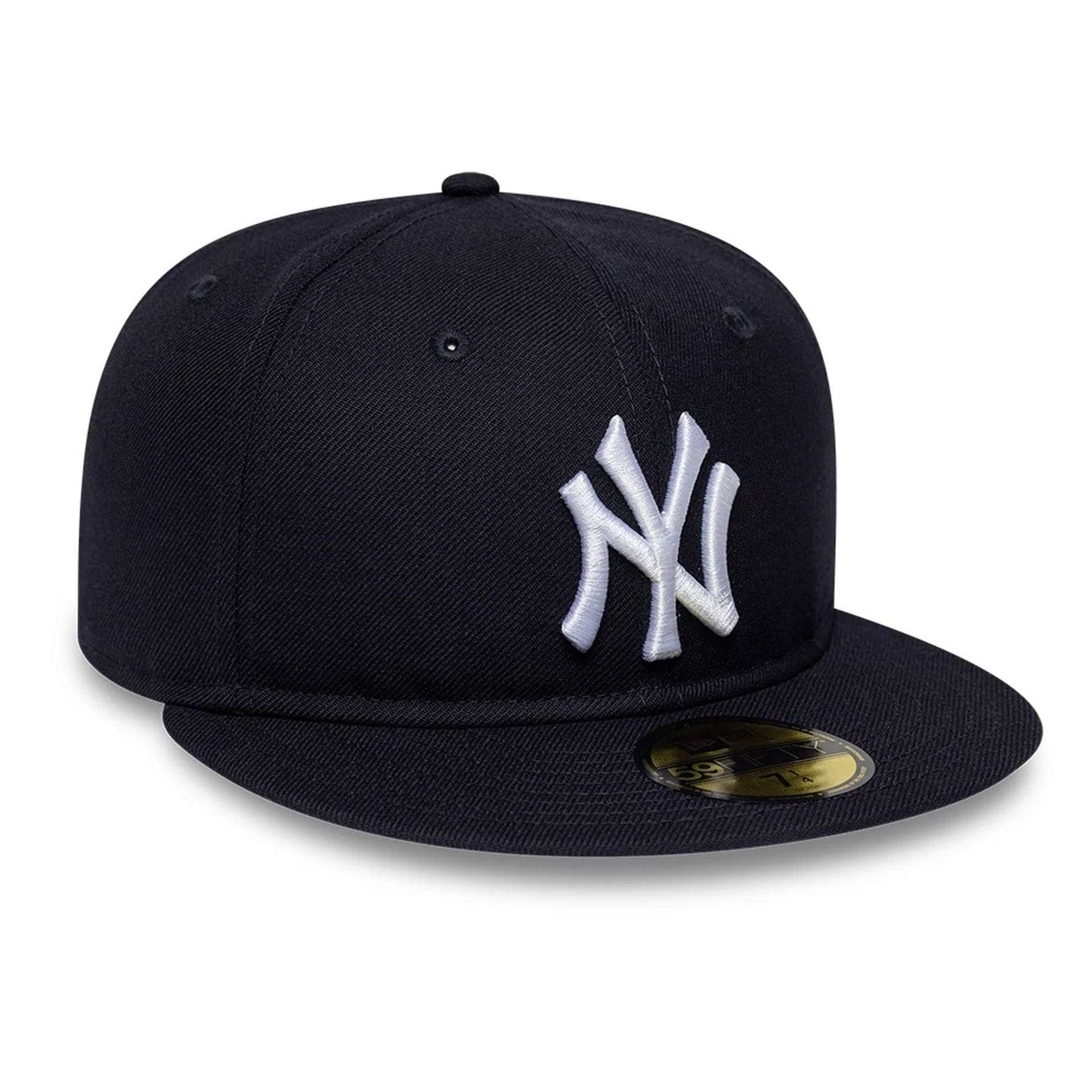 Pictured is this MLB Soft Buckram New York Yankees 59FIFTY Fitted cap in navy. 4