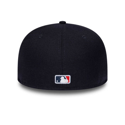 Pictured is this MLB Soft Buckram New York Yankees 59FIFTY Fitted cap in navy. 7