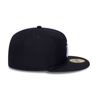 Pictured is this MLB Soft Buckram New York Yankees 59FIFTY Fitted cap in navy. 6