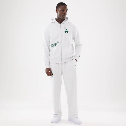 The model is wearing this MLB Comfort LA Dodgers Joggers in grey. 8
