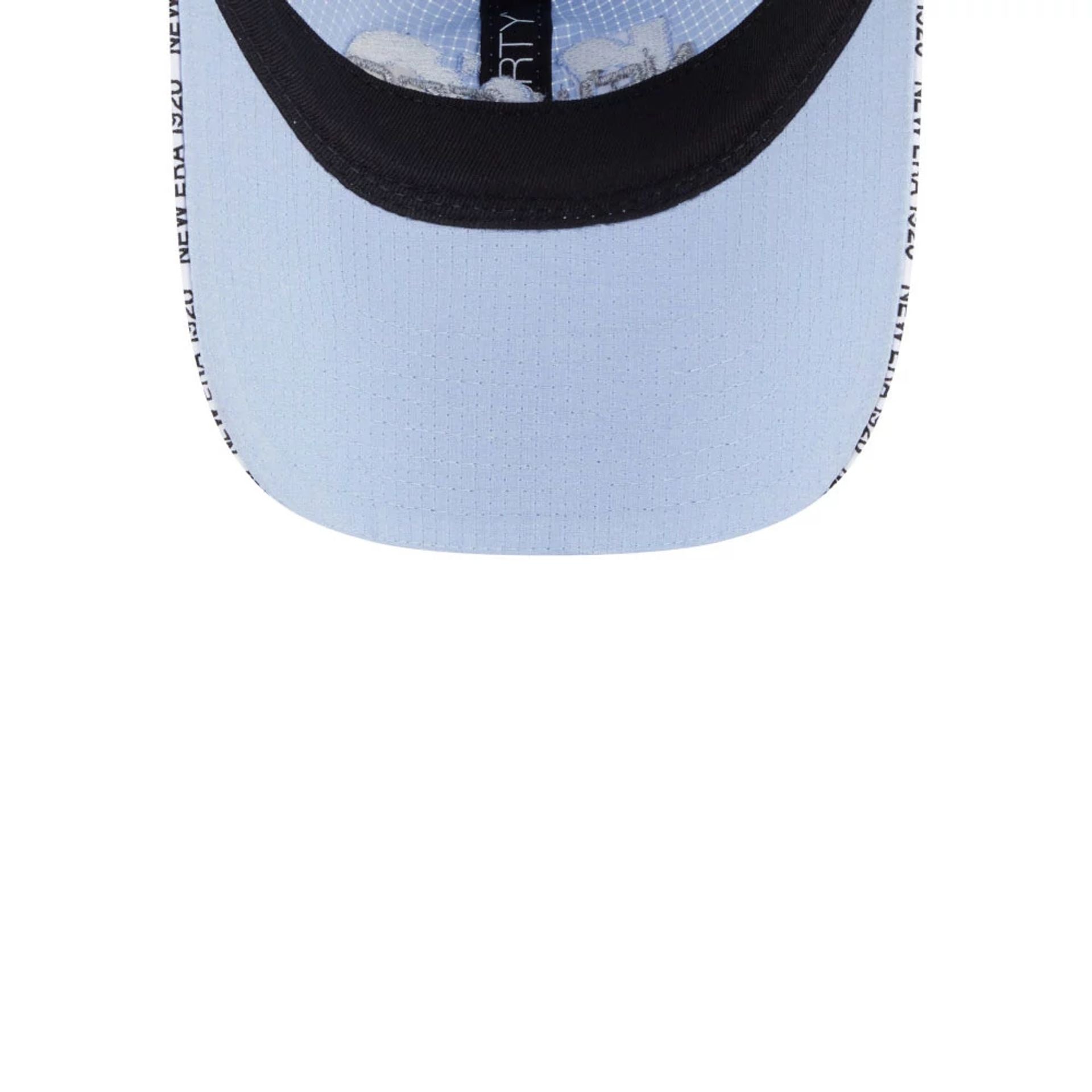 Pictured is this New Era NEC Logo 9FORTY Unstructured cap in blue. 7