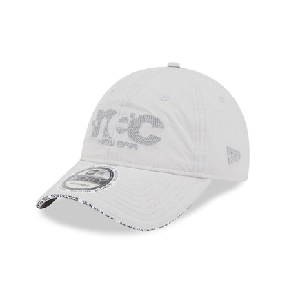 Pictured is this New Era NEC Logo 9FORTY Unstructured cap in White. 1