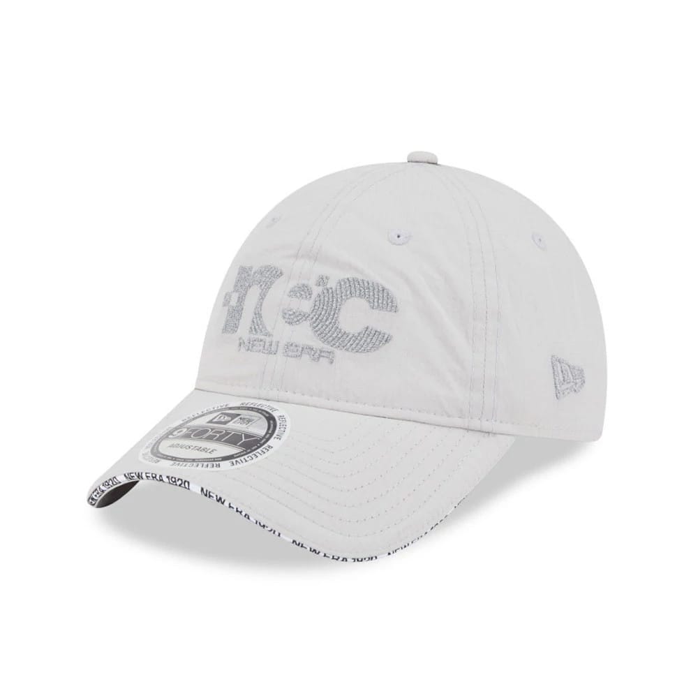 Pictured is this New Era NEC Logo 9FORTY Unstructured cap in grey. 1