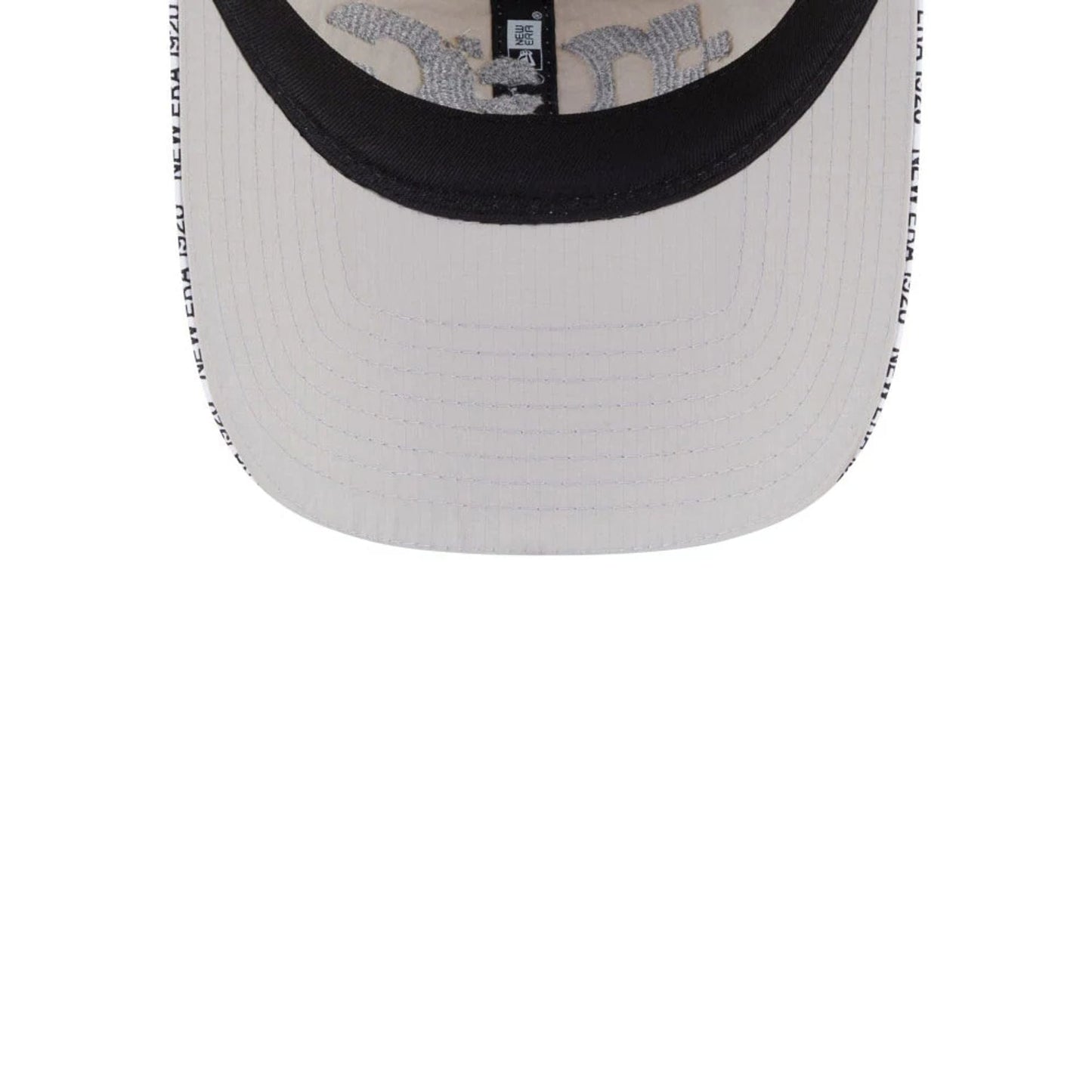 Pictured is this New Era NEC Logo 9FORTY Unstructured cap in White. 7