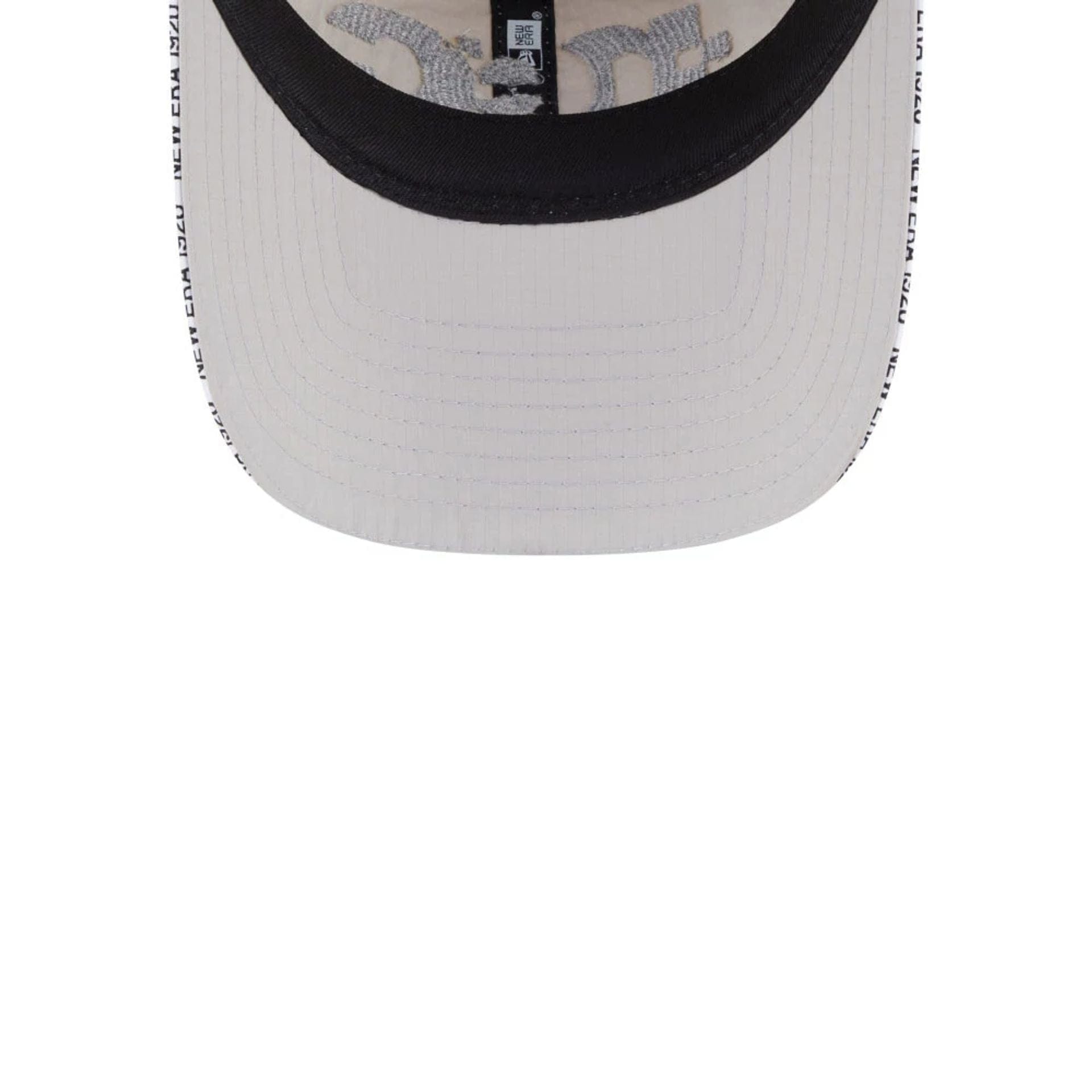 Pictured is this New Era NEC Logo 9FORTY Unstructured cap in White. 7