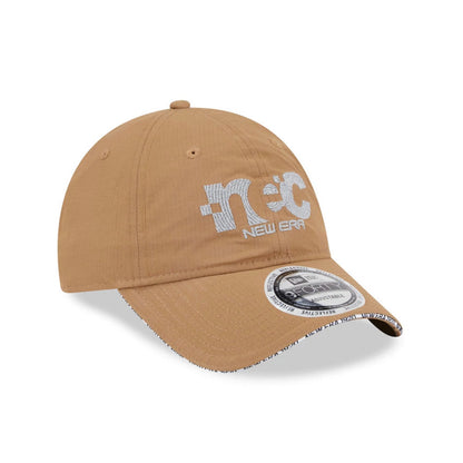Pictured is this New Era NEC Logo 9FORTY Unstructured cap in Beige. 4