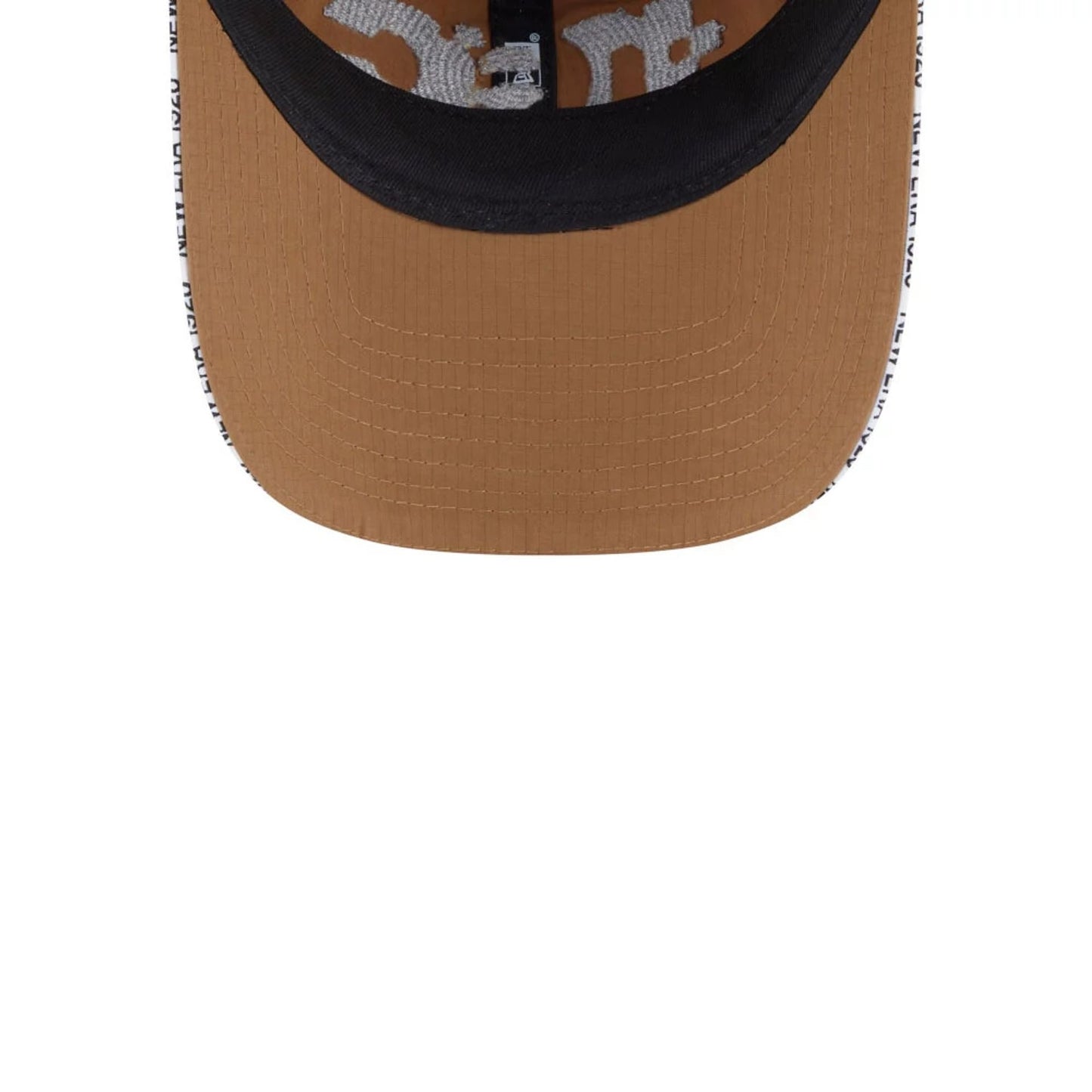 Pictured is this New Era NEC Logo 9FORTY Unstructured cap in Beige. 7