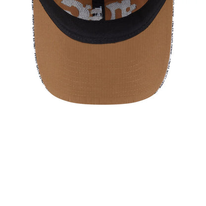 Pictured is this New Era NEC Logo 9FORTY Unstructured cap in Beige. 7