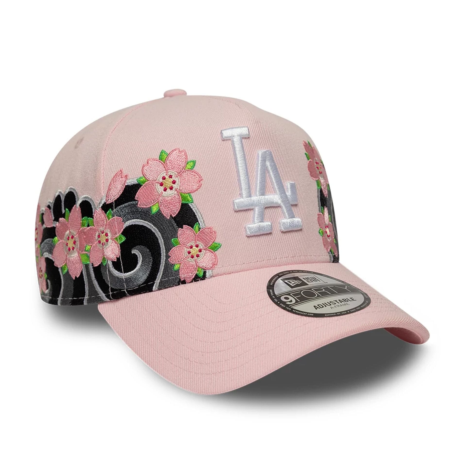 Pictured is this MLB Sakura LA Dodgers 9FORTY A-Frame cap in pink. 3