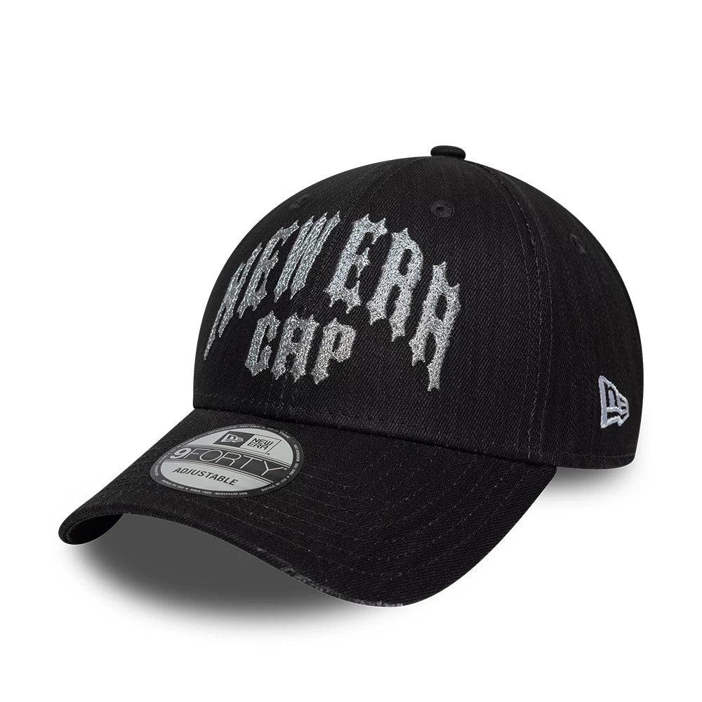 Pictured is this New Era Street Archived 9FORTY cap in black. 1