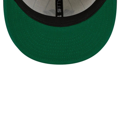 Pictured is this MLB Stripes New York Yankees 59FIFTY Fitted cap in cream. 2