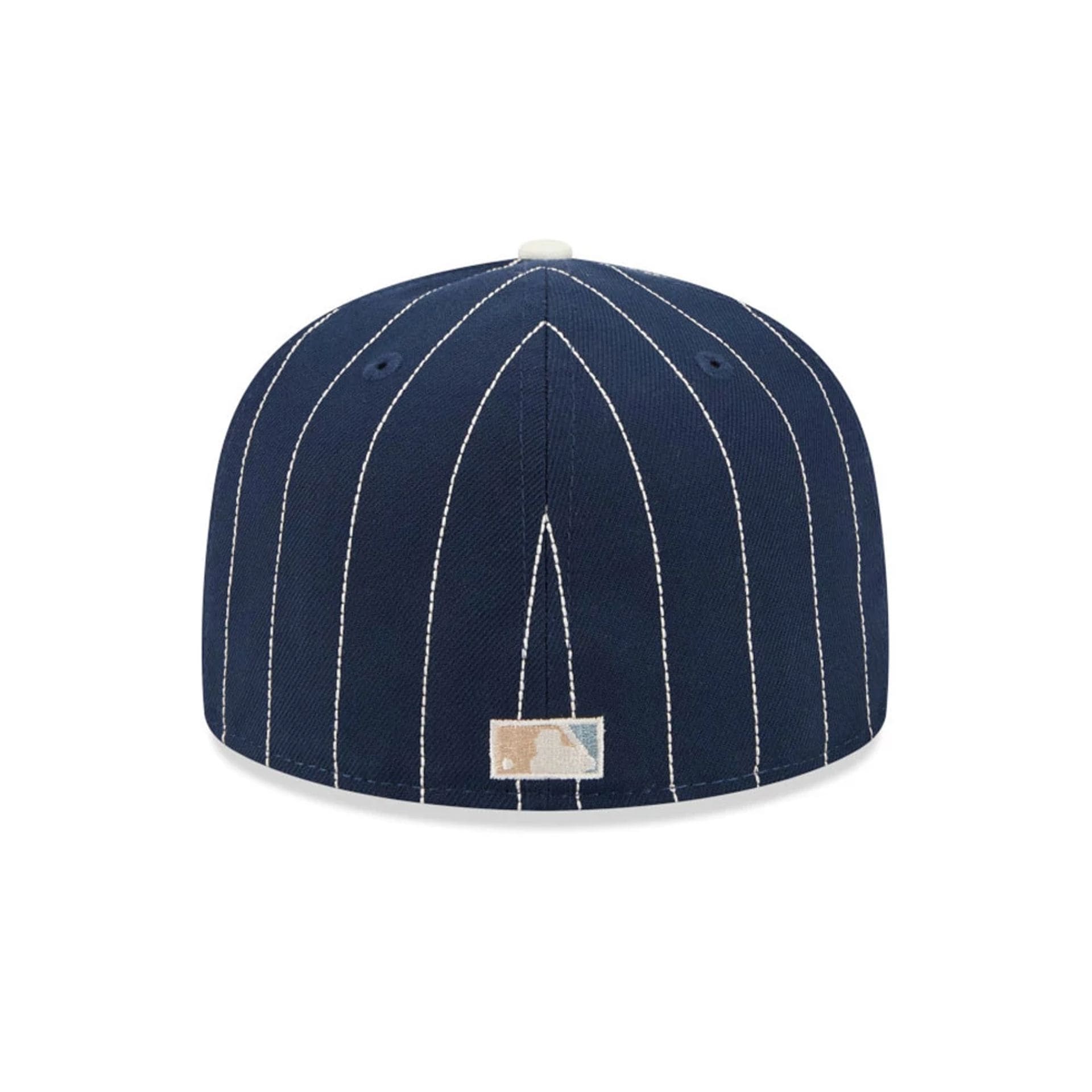 Pictured is this MLB Stripes Detroit Tigers 59FIFTY Fitted cap in dark blue. 7