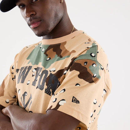 The model is wearing this MLB Camo New York Yankees T-Shirt in Desert Camo . 5
