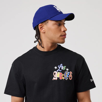 The model is wearing this MLB Word Art LA Dodgers T-Shirt in black. 6