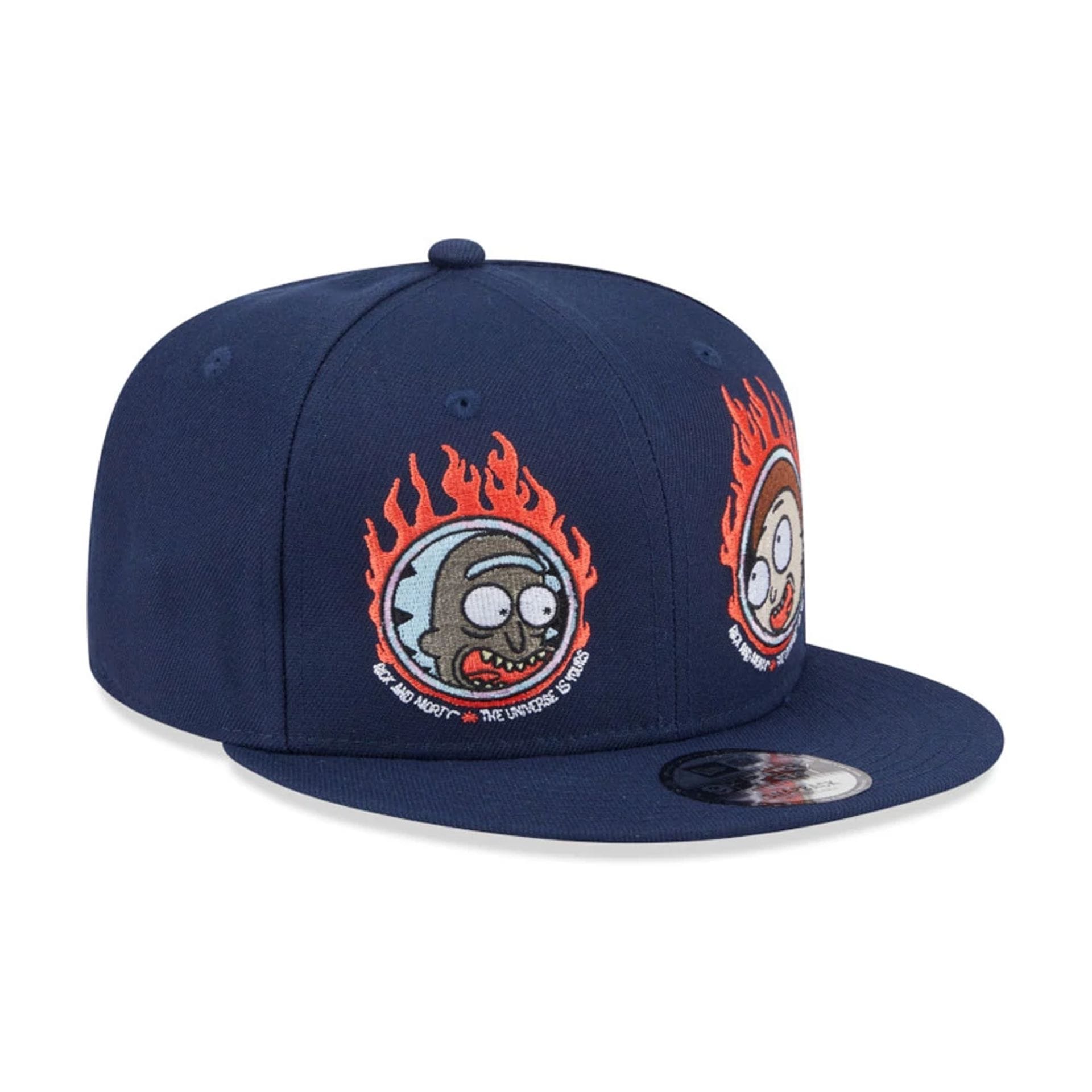 Pictured is this Rick And Morty 9FIFTY Strapback Adjustable cap in dark blue. 3