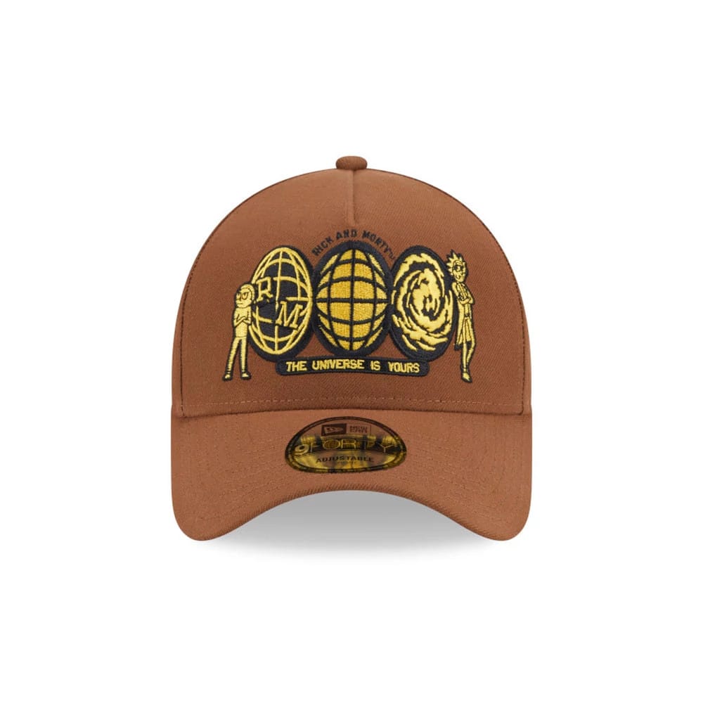 Pictured is this  Rick And Morty 9FORTY A-Frame Adjustable cap in open brown. 2