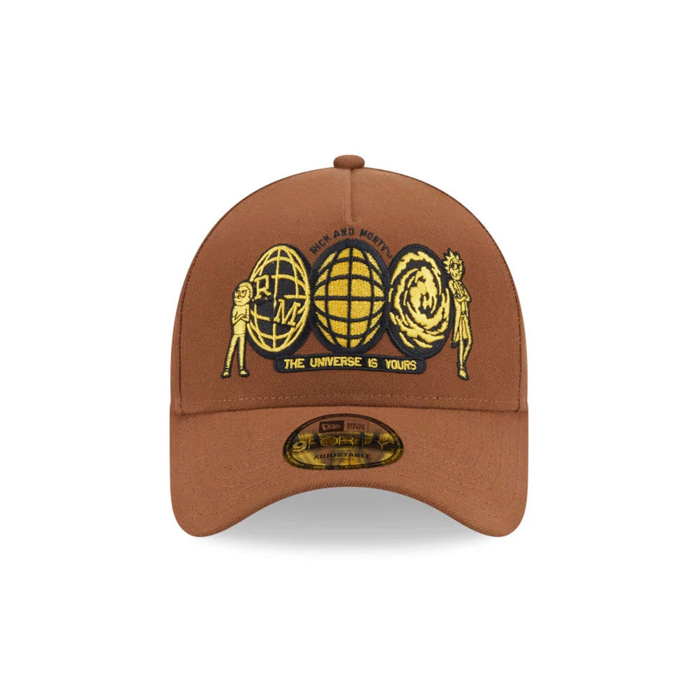 Pictured is this  Rick And Morty 9FORTY A-Frame Adjustable cap in open brown. 2