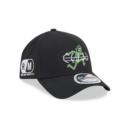 Pictured is this Rick And Morty Glow In The Dark 9FORTY A-Frame Adjustable cap in black. 1