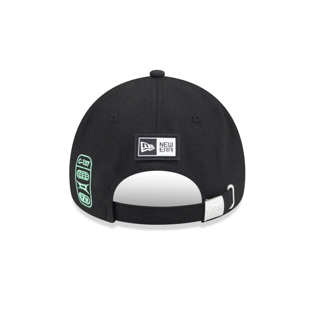 Pictured is this Rick And Morty Glow In The Dark 9FORTY A-Frame Adjustable cap in black. 6