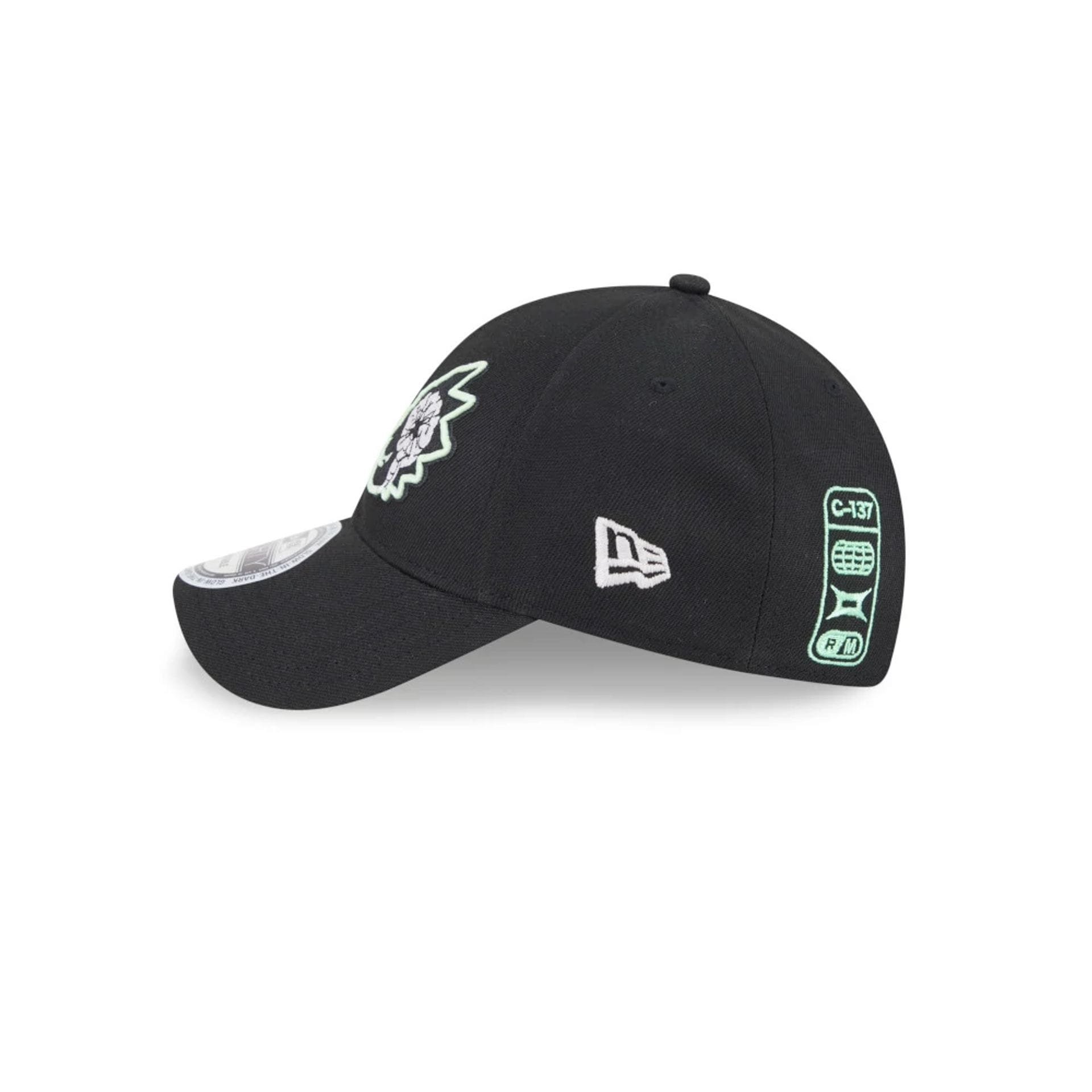 Pictured is this  Rick And Morty 9FORTY Adjustable cap in black. 4