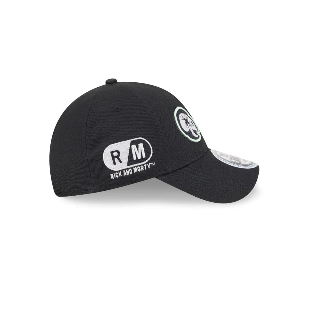 Pictured is this Rick And Morty Glow In The Dark 9FORTY Adjustable cap in black. 5