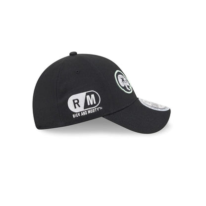 Pictured is this Rick And Morty Glow In The Dark 9FORTY Adjustable cap in black. 5