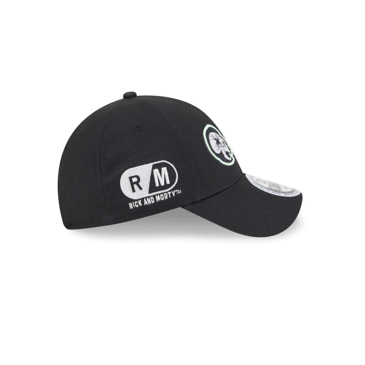 Pictured is this Rick And Morty Glow In The Dark 9FORTY Adjustable cap in black. 5