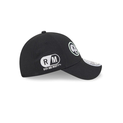 Pictured is this Rick And Morty Glow In The Dark 9FORTY Adjustable cap in black. 5