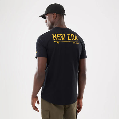The model is wearing this New Era Outdoor Fishing T-Shirt in black. 2