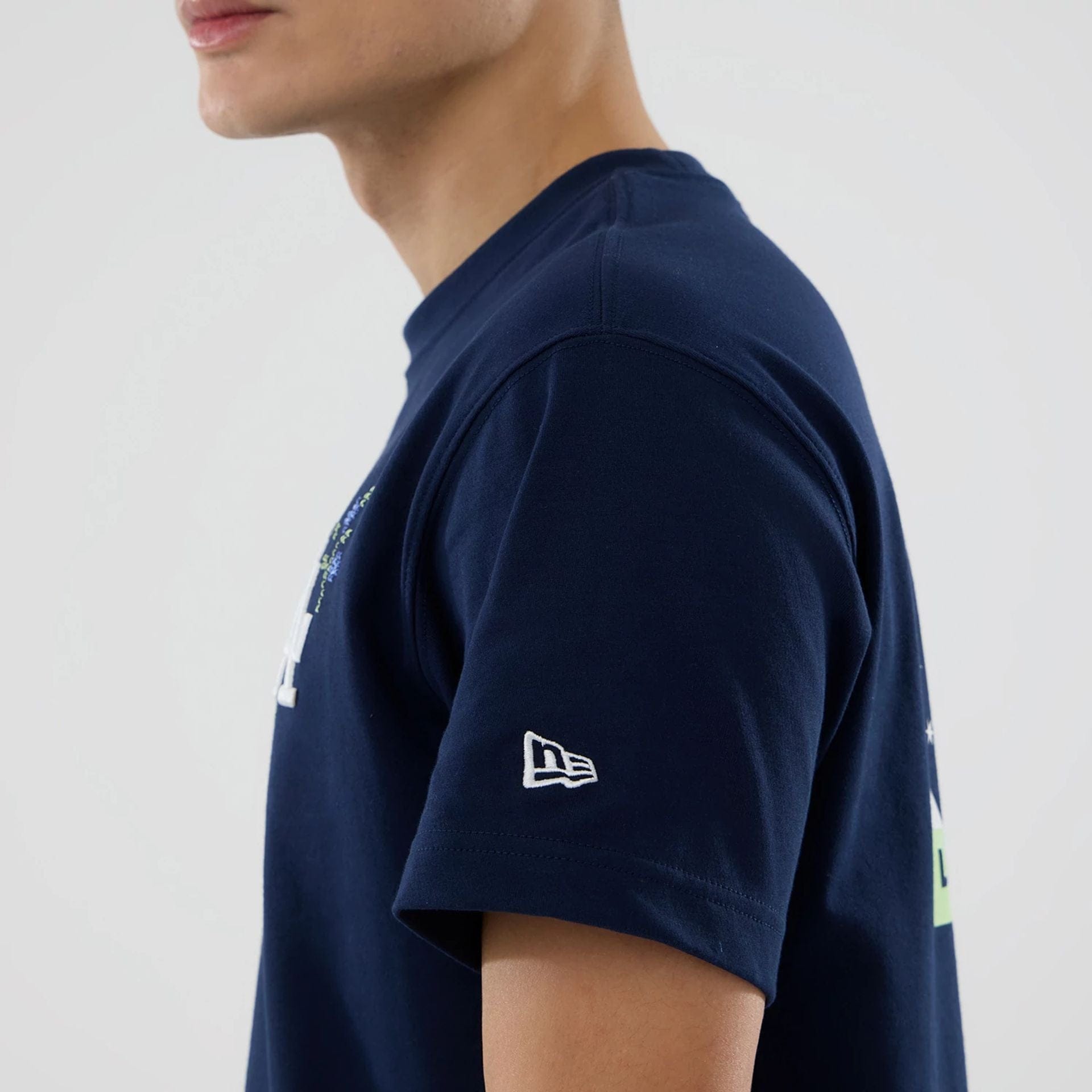 The model is wearing this MLB Garden LA Dodgers T-Shirt in blue. 5