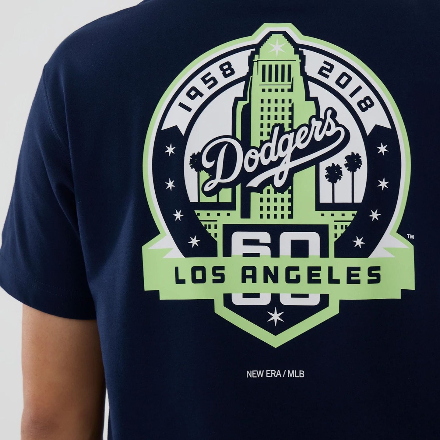 The model is wearing this MLB Garden LA Dodgers T-Shirt in blue. 4