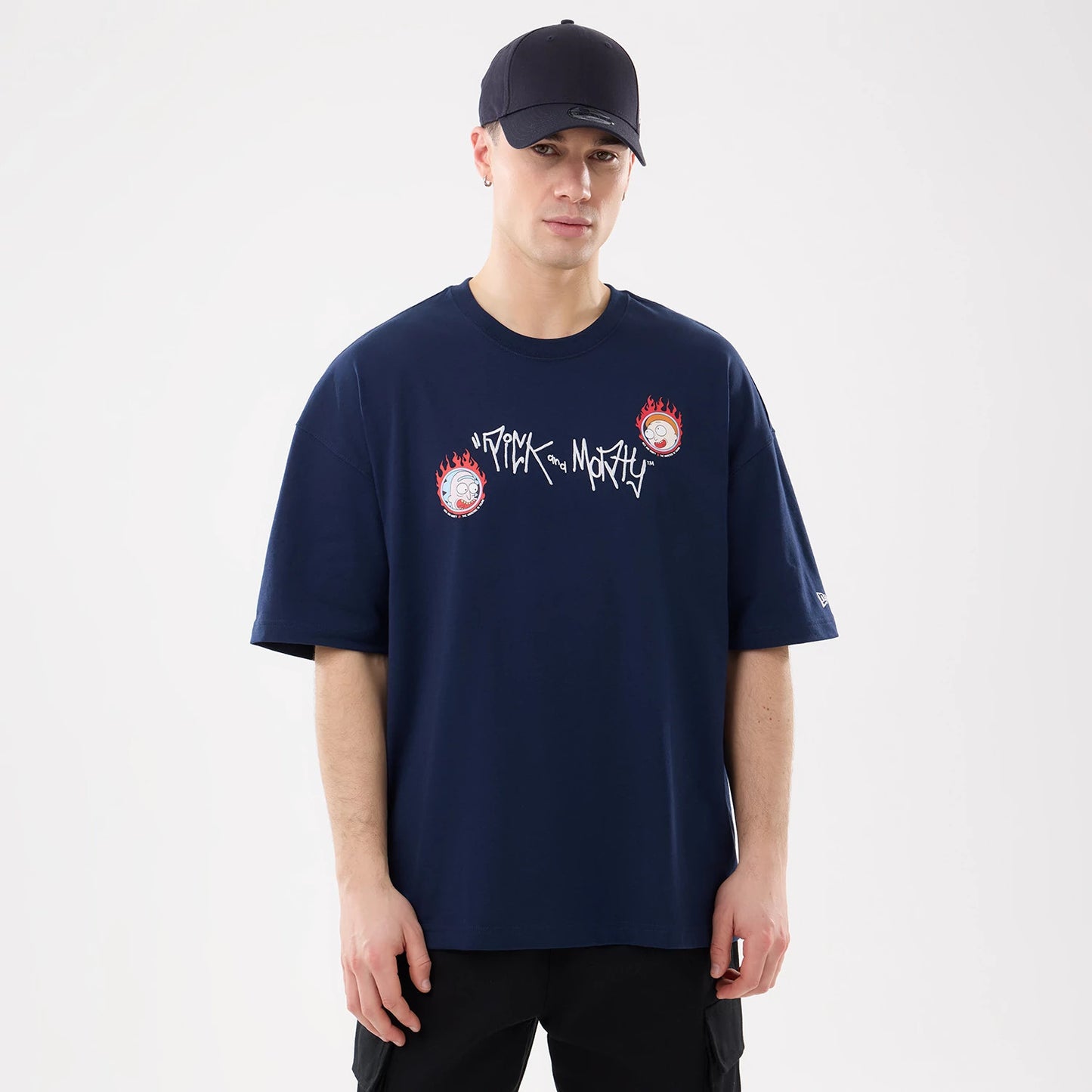 The model is wearing this Rick And Morty T-Shirt in blue. 1