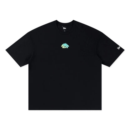 The model is wearing this New Era Skate Is Life Graphic Oversized T-Shirt in black. 6
